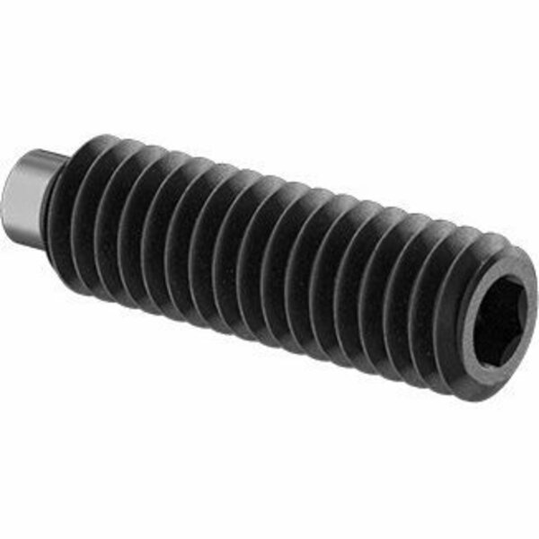 Bsc Preferred Black-Oxide Alloy Steel Brass-Tip Set Screw 5/16-18 Thread 1 Long, 10PK 91381A583